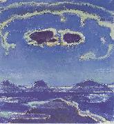 Monch und Jungfrau im Mondschein Ferdinand Hodler